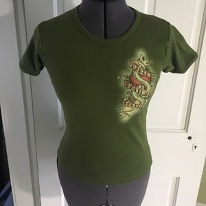 Harley Davison retro tattoo T-shirt